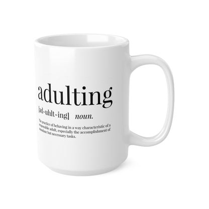 Café: Porque ser adulto é difícil Caneca de café