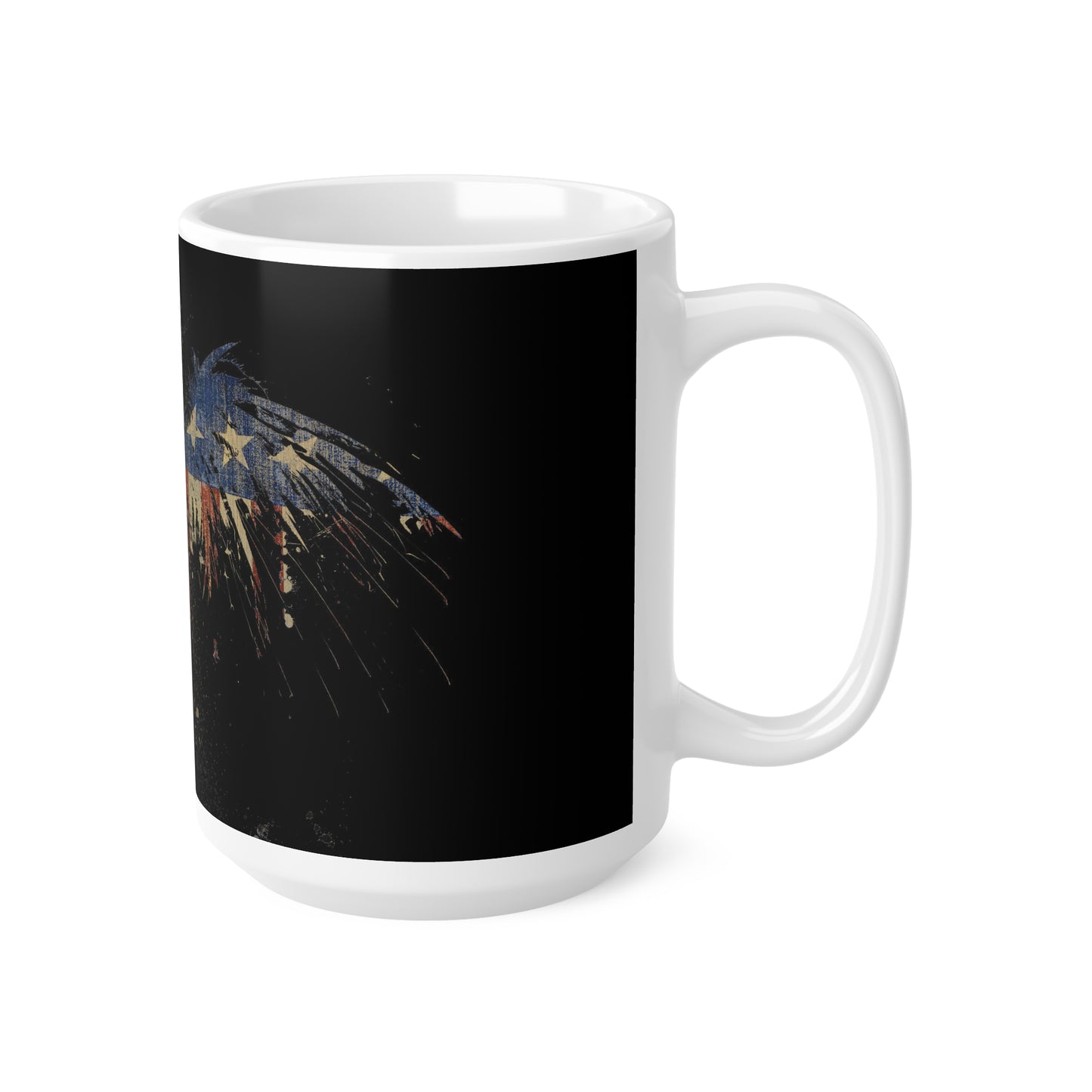 Caneca com bandeira patriótica americana - beba com orgulho!