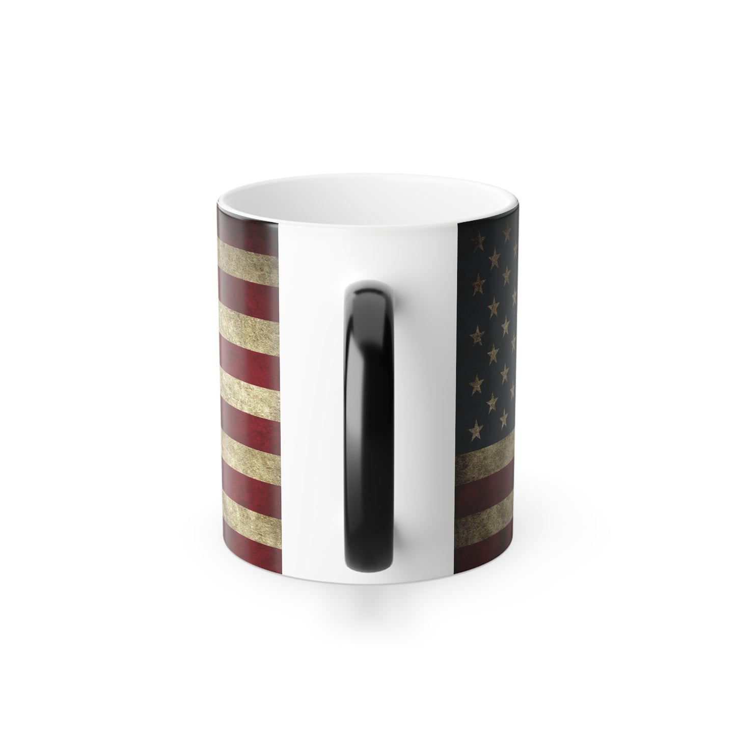 Caneca com bandeira americana patriótica - Caneca com transformação de cores