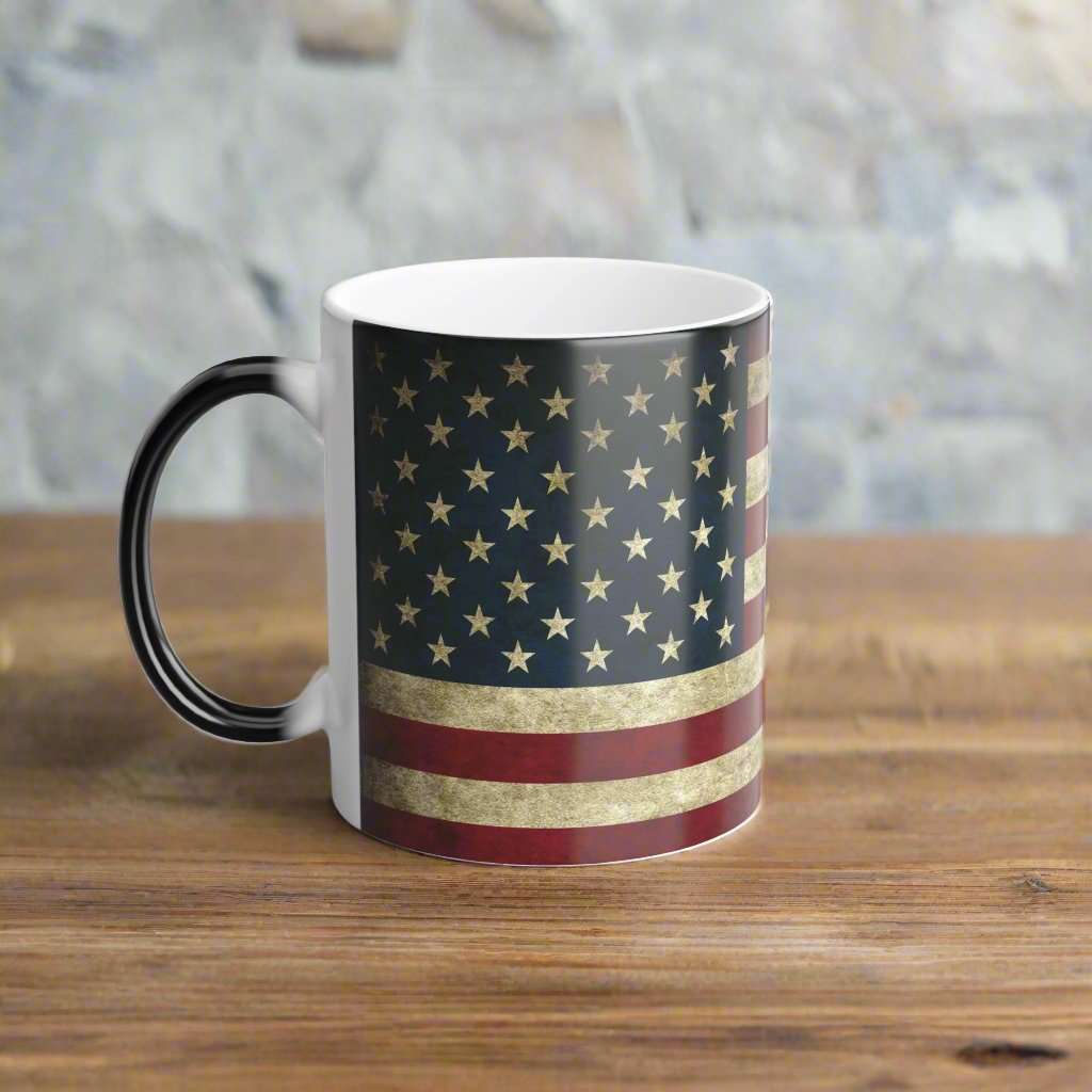 Patriotic American Flag Mug - Colour Morphing Mug