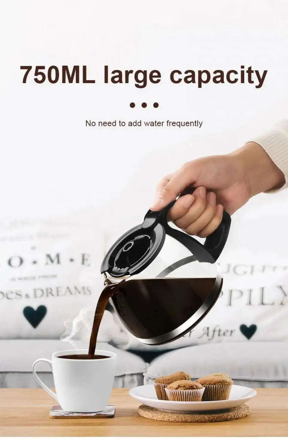 Automatic Italian Coffee Machine 750ml