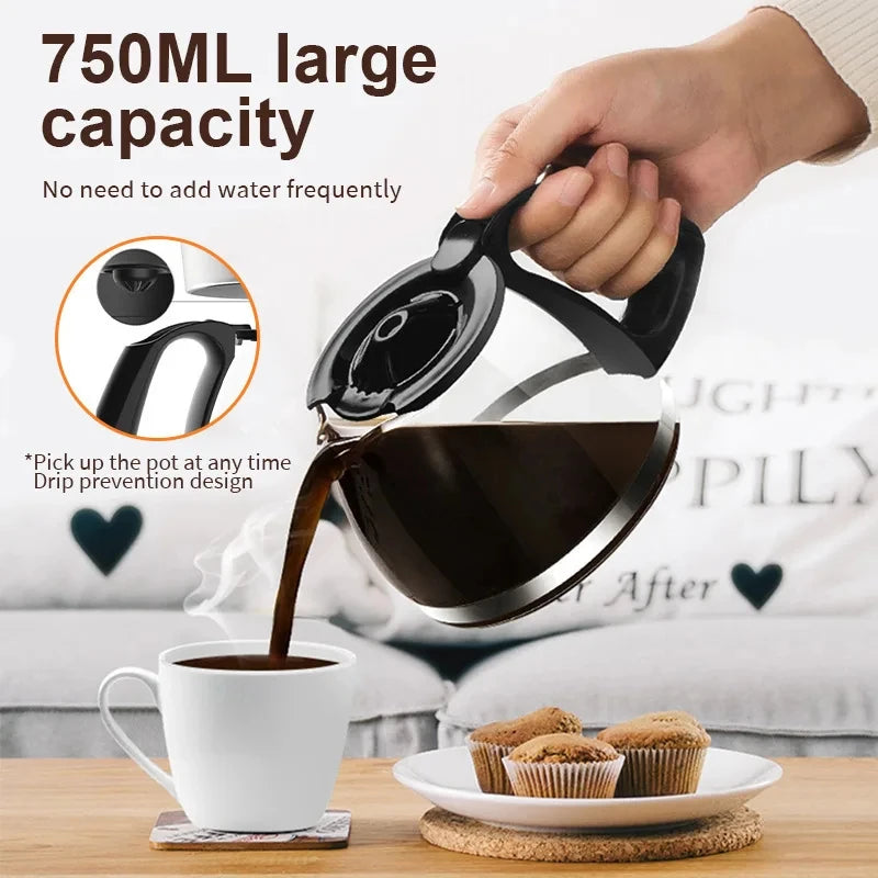 Máquina de café italiana automática 750ml 