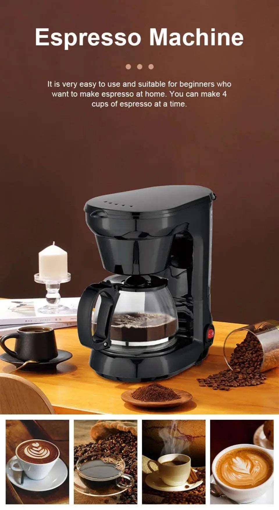 Automatic Italian Coffee Machine 750ml